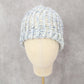 Blue Cable Knit Y2K Vintage Hippy Boys Girls Youth  Bucket Beanie Cap Hat