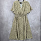 Bloomchic Animal Print Flutter Office Short Sleeve Flowy Flare Midi Dress XL