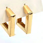 Gold Square Half Hoop Dangle Boho Retro Fashion Jewelry Earrings E10