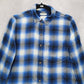 American Eagle Outfitters Flannel Plaid Long Sleeve Button Boyfriend Fit Small