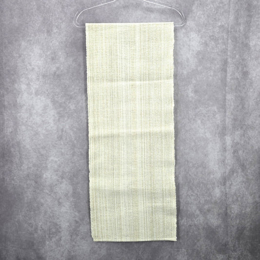 Cream Metallic Gold Scallop Edge Rectangle Long Holiday Table Runner 70" X 13"