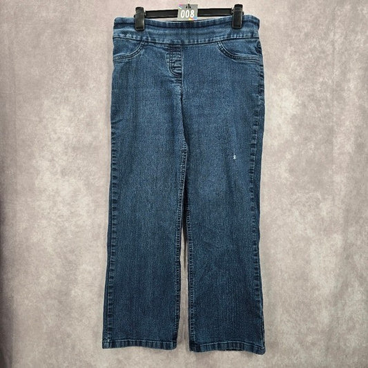 Westbound Straight Pull On Stretch Medium Blue Denim Pants Jeans 12 Short