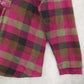Blair Purple Flannel Plaid Floral Embroidered Western Boho Cotton Indie Large