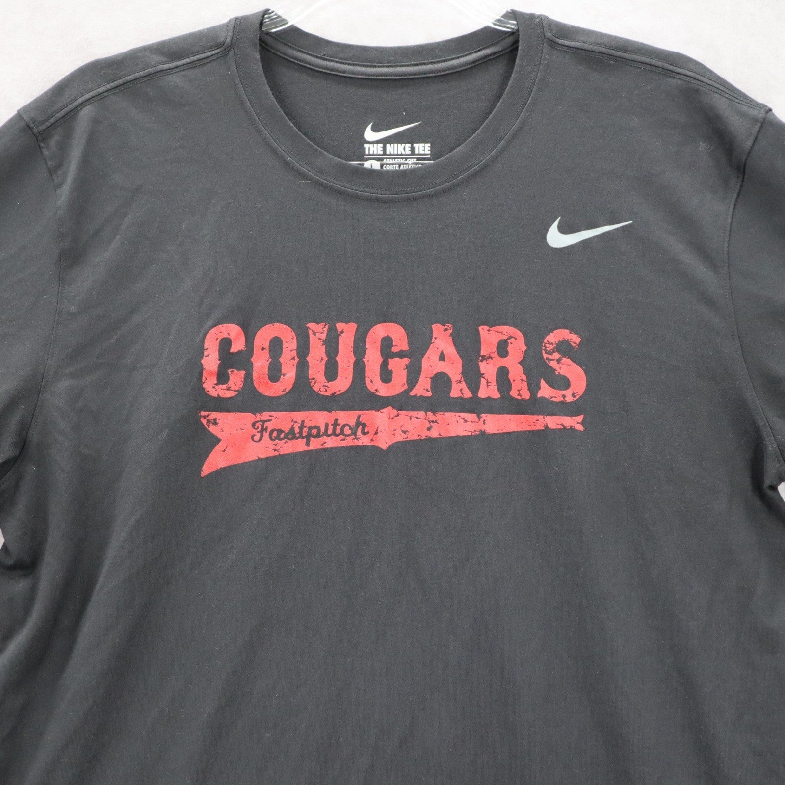 Nike Black Short Sleeve Cougars Tee Active Fan Tshirt Athletic L Large