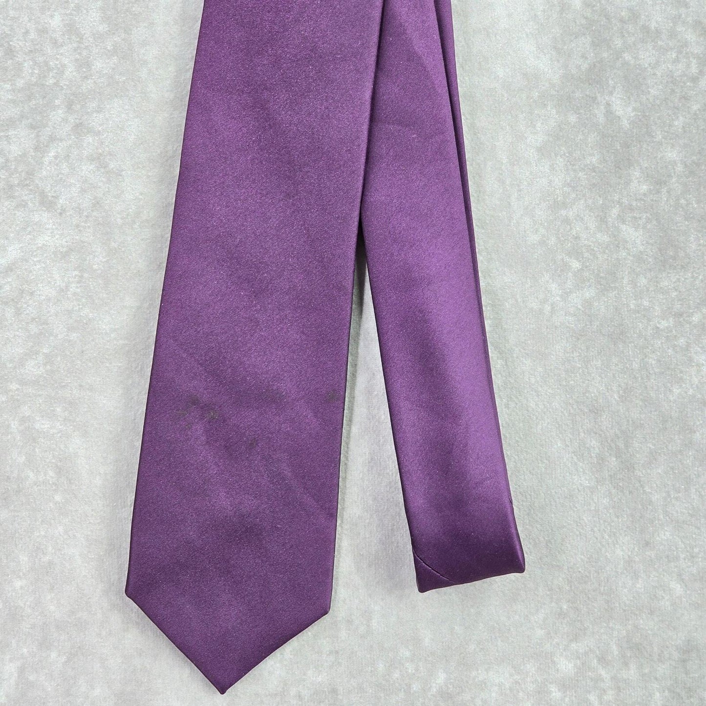 Croft & Barrow Solid Purple Executive Party Fathers Day Polyester Men's Neck Tie