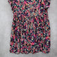 Torrid Black Floral Short Mini Fit Flare Business Casual Tropical Dress Plus 4X