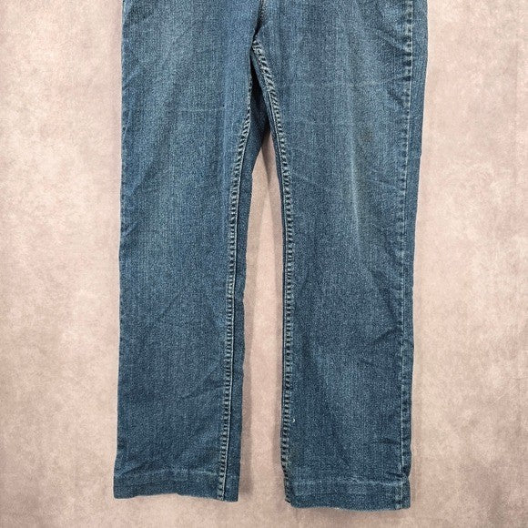 Wrangler Blue Straight Western Womens Classic Regular Denim Pants Jeans 12M