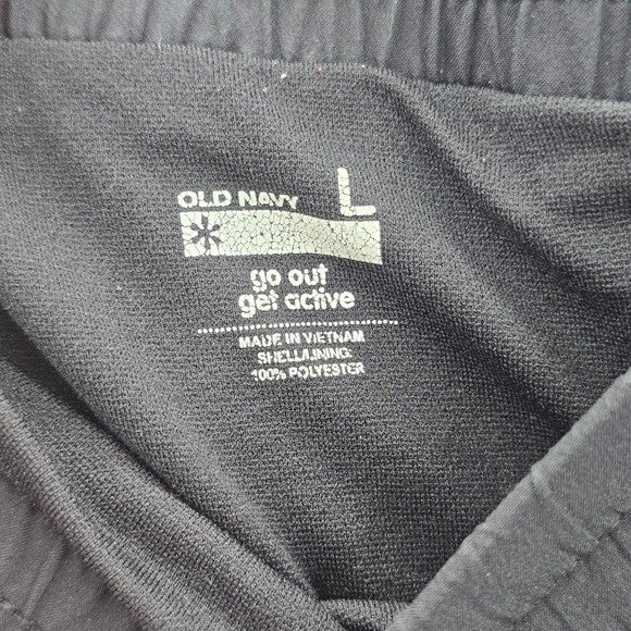 Old Navy Active Black Purple Shorts Pull On Athletic Running Shorts L Large