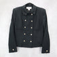 Jones New York Black Double Breasted 100% Worsted Wool USA Coat Jacket Blazer 6