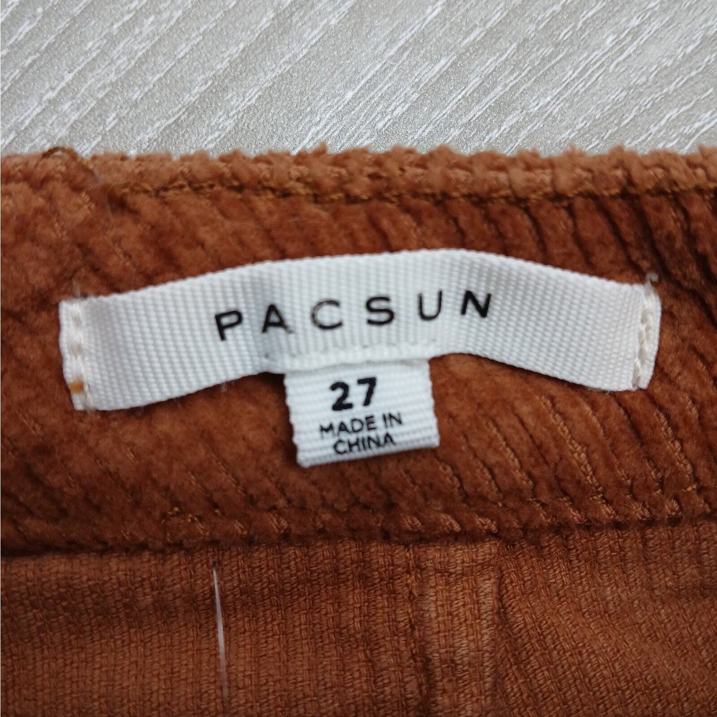 Pacsun Brown Tan Corduroy Pants Shorts Skort Size 27 XS