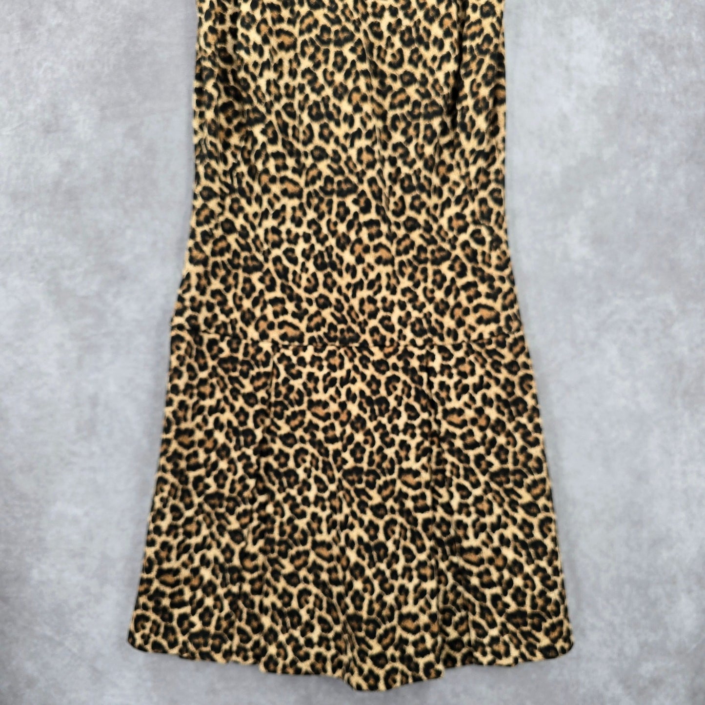 Michael Kors Brown Animal Print Knee Length Sleeveless Flare Pleat Dress 4
