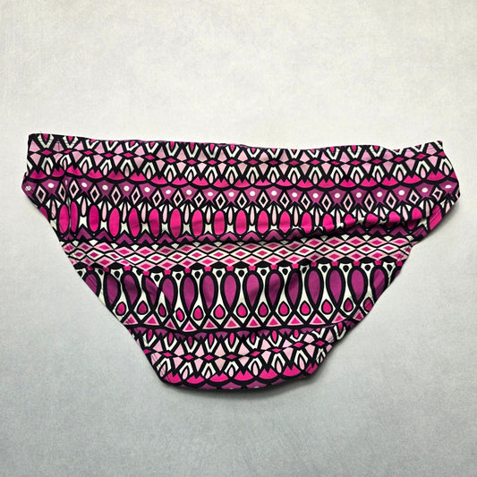 Purple Geometric Swim Beach Cheeky Hipster Flirty Boho Bikini Bottom L Large
