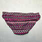 Purple Geometric Swim Beach Cheeky Hipster Flirty Boho Bikini Bottom L Large