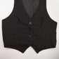 Black 4 Button Welt Pocket Point Buckle Waistcoat Tuxedo Formal Suit Vest 34S L