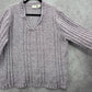 Erika Purple Chunky Oversized Ribbed Pullover Soft Y2K Chenille Sweater Plus 2X