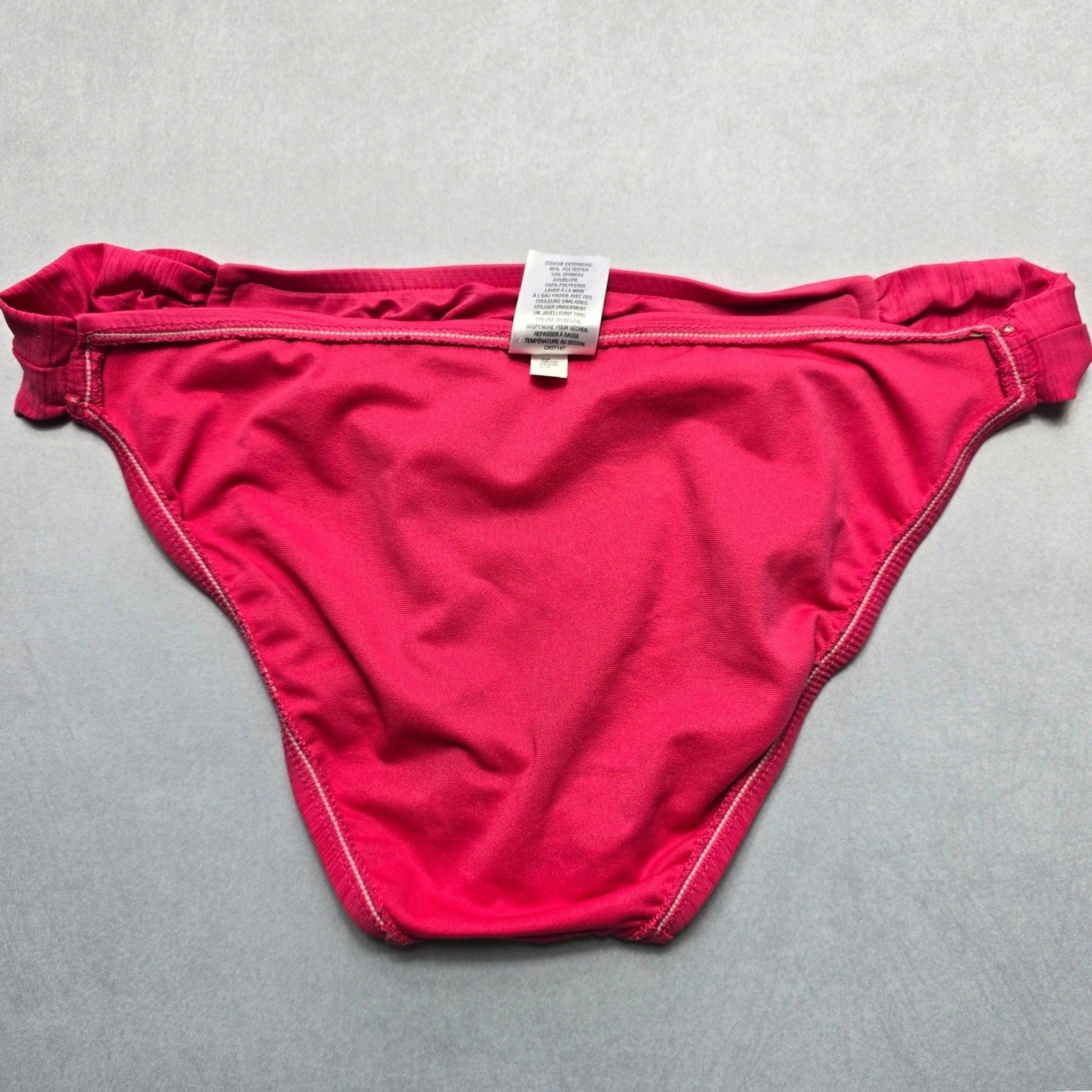 Mossimo Pink Stripe Stretch Swim Beach Cheeky Flirty Boho Bikini Bottom L Large