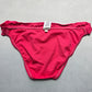 Mossimo Pink Stripe Stretch Swim Beach Cheeky Flirty Boho Bikini Bottom L Large