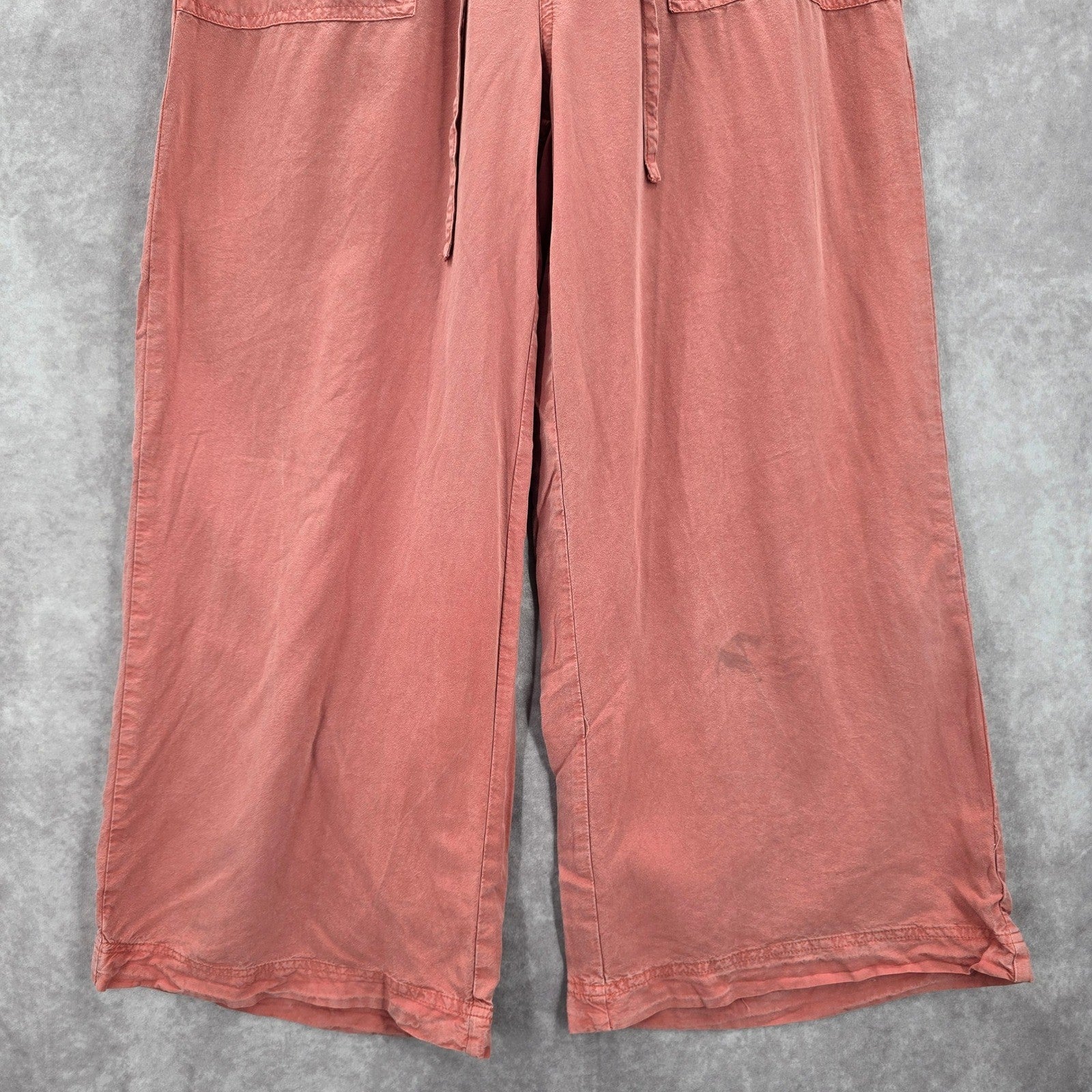 Thread & Supply Pink Wide Leg Boho Relaxed Crop Trousers Chic Pants M Medium
