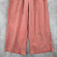 Thread & Supply Pink Wide Leg Boho Relaxed Crop Trousers Chic Pants M Medium