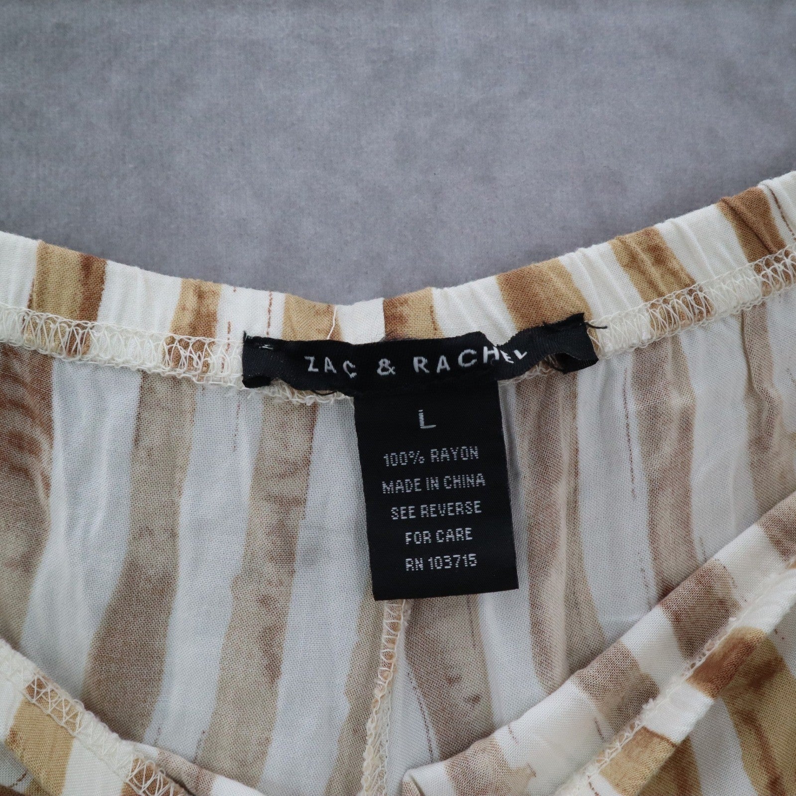 Zac & Rachel Yellow Stripe Pull On Wide Leg Boho Comfy Trouser Pants Large