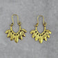 Gold Leaf Floral Dangle Hoop Hook Boho Retro Earrings Fashion Jewelry JB2-6