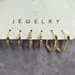 Gold Small Hoops Ring Dangle Earrings Fashion Jewelry
