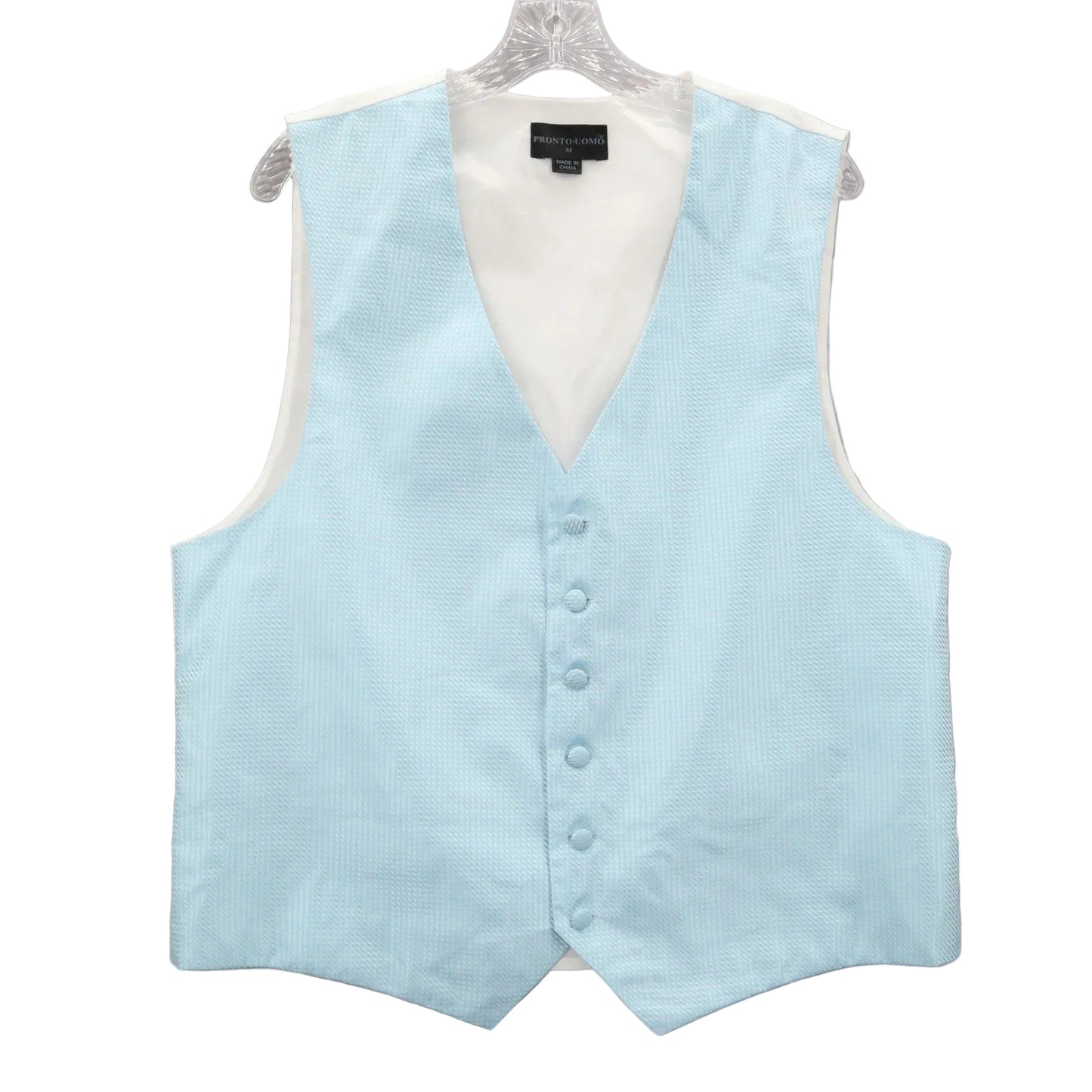 Pronto Uomo Blue 5 Button Point Waistcoat Tuxedo Formal Suit Vest 42R Medium