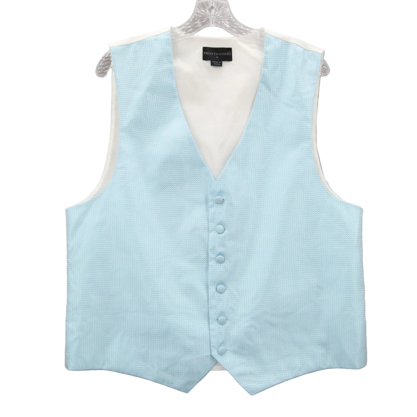 Pronto Uomo Blue 5 Button Point Waistcoat Tuxedo Formal Suit Vest 42R Medium