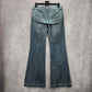 Princy by Jessica Simpson Blue Bootcut Flare Distress Denim Jeans Small 5