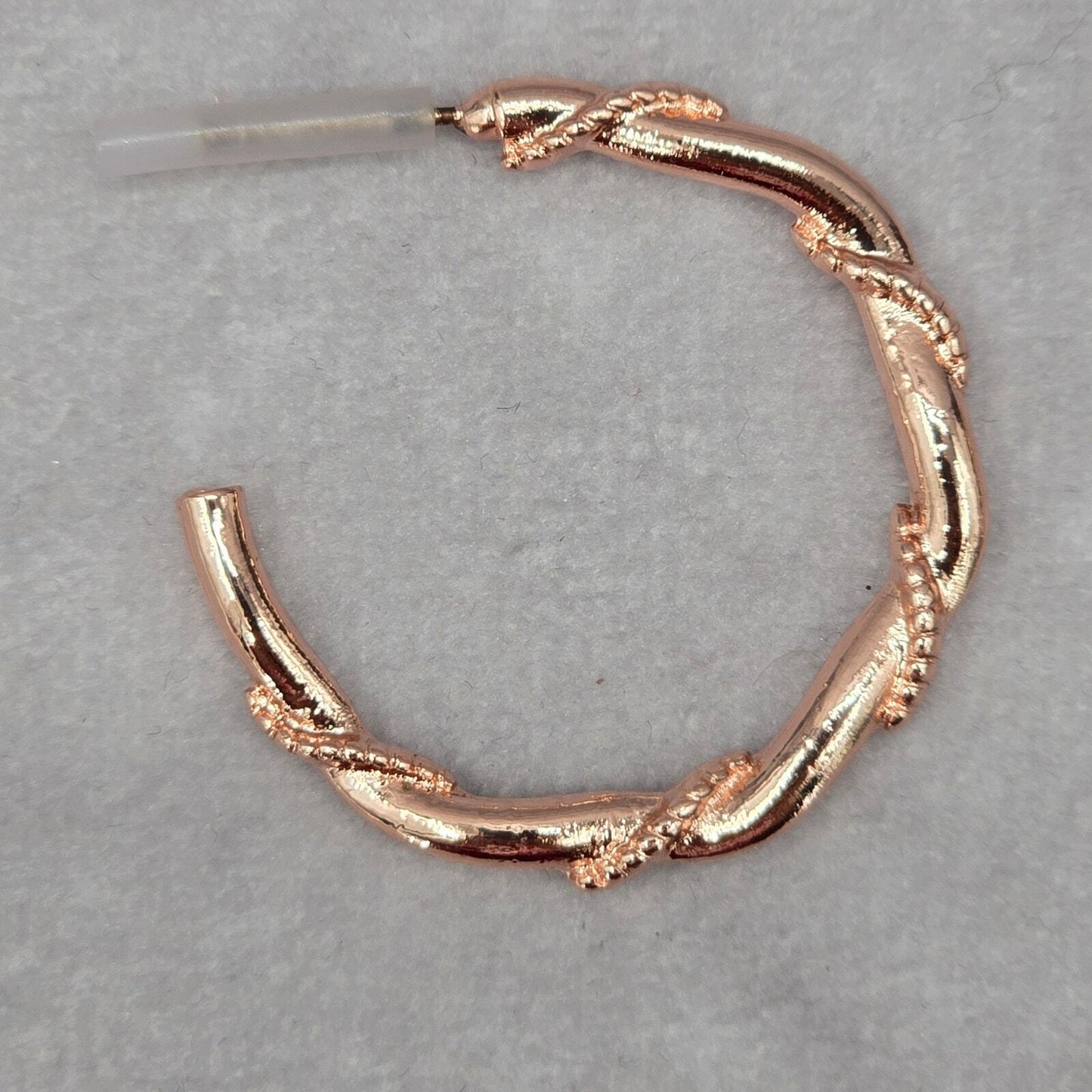 Rose Gold Half Hoop Hook Fashion Jewelry Earrings NWT JB2-43