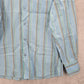 Artisti Italiani Blue Stripe Mens Button Down Long Sleeve Cotton Dress Shirt XL