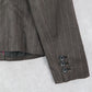 Worthington Brown Pinstripes Notch Short Blazer Coat Suit Jacket Petite Small