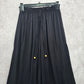 Black Wide Split Flowy Straight Beach Vacation Lounge 90s Pullon Boho Pants XS
