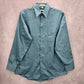 Geoffrey Beene Blue Mens Button Down Long Sleeve Preppy Dress Shirt Large