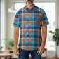 Club Room Plaid Multi Color Button Down Pocket Casual Cotton Shirt Extra Large