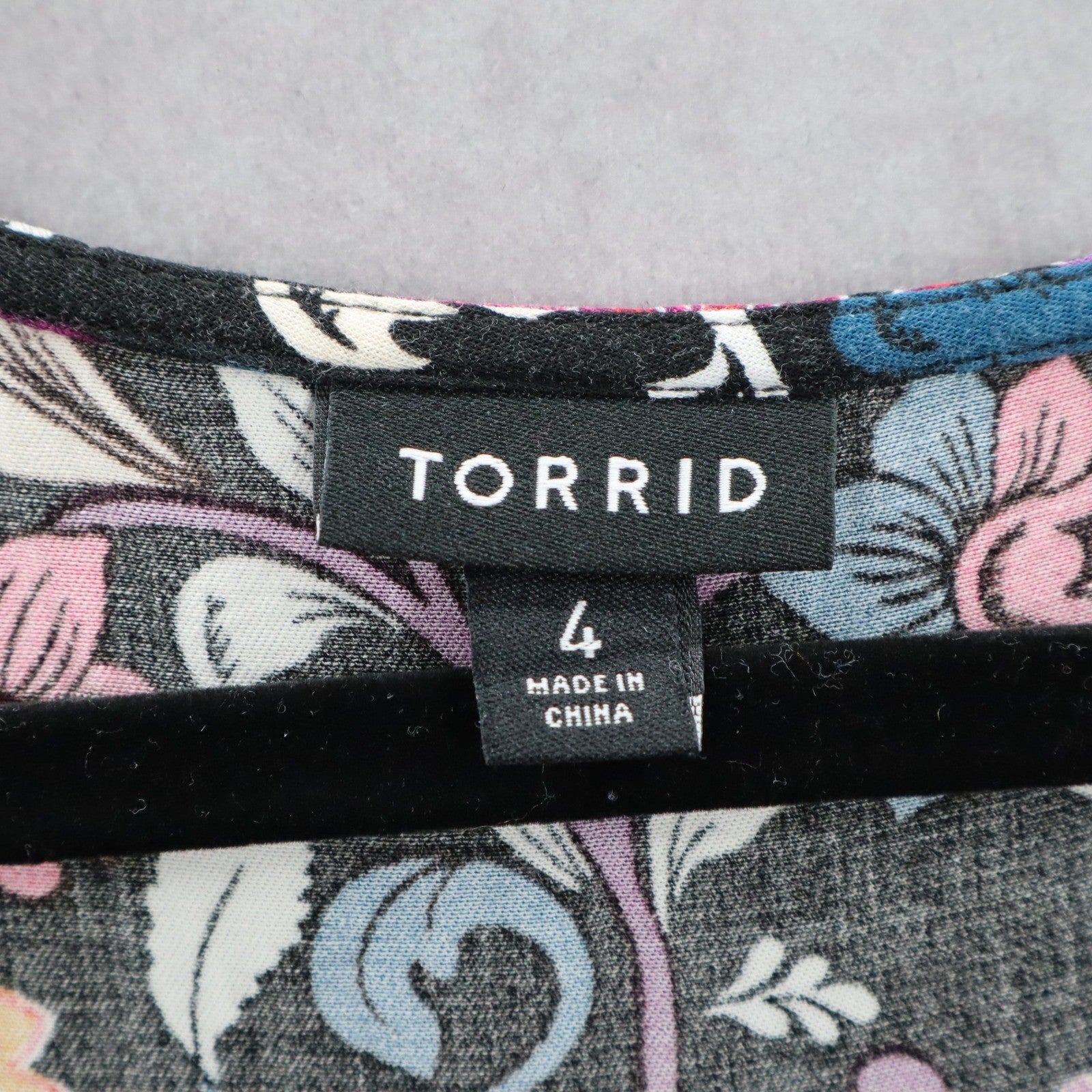 Torrid Black Floral Short Mini Fit Flare Business Casual Tropical Dress Plus 4X