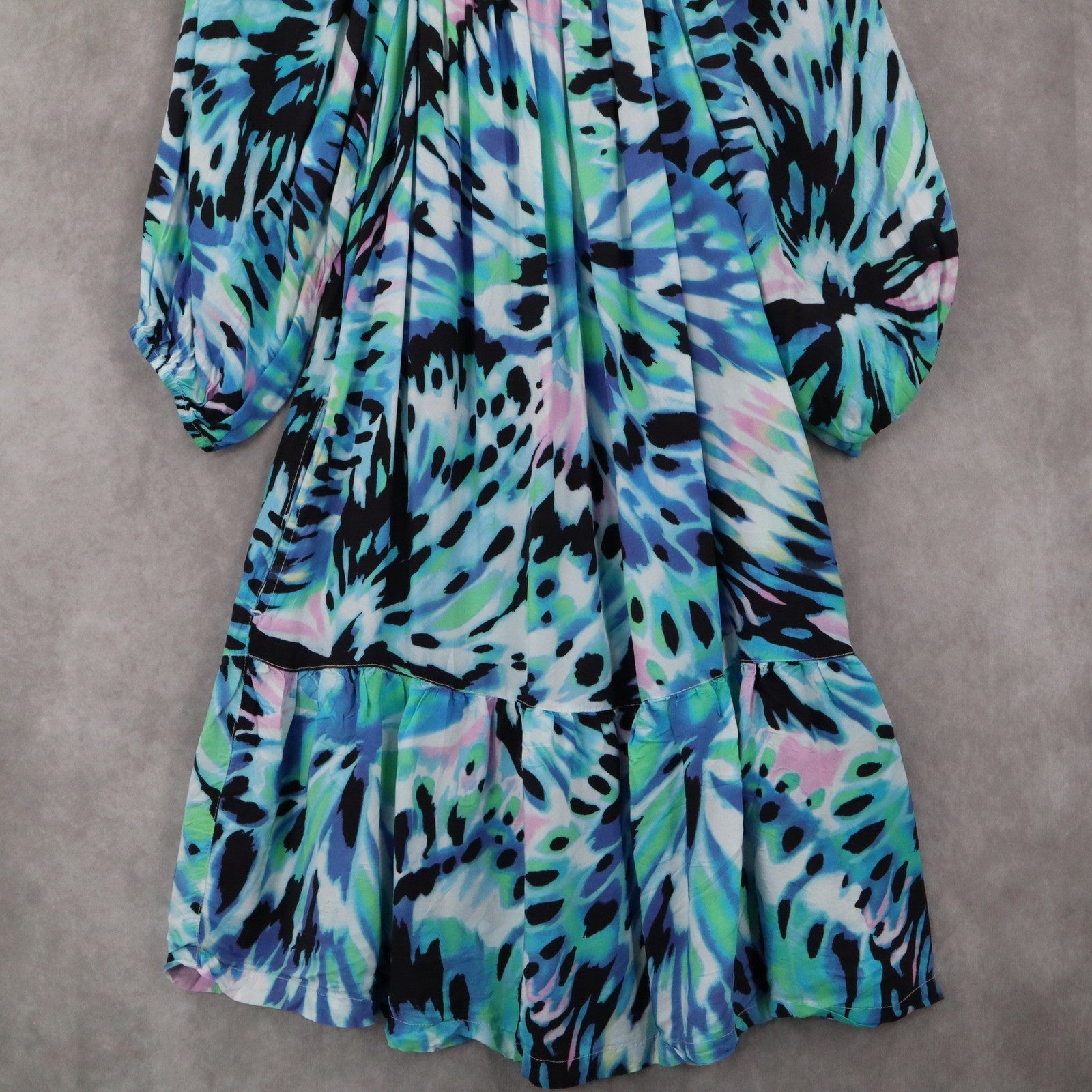 Tommy Bahama Blue Short Fit Flare Preppy Cocktail Business Colorful Dress Small
