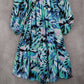 Tommy Bahama Blue Short Fit Flare Preppy Cocktail Business Colorful Dress Small