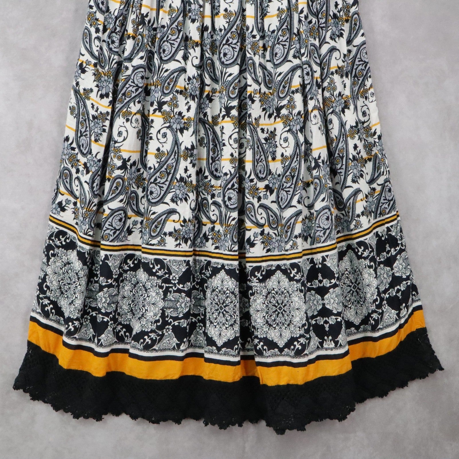 Sassy Doll Boho Paisley Skirt Midi Gypsy Floral Festival Retro XL Extra Large