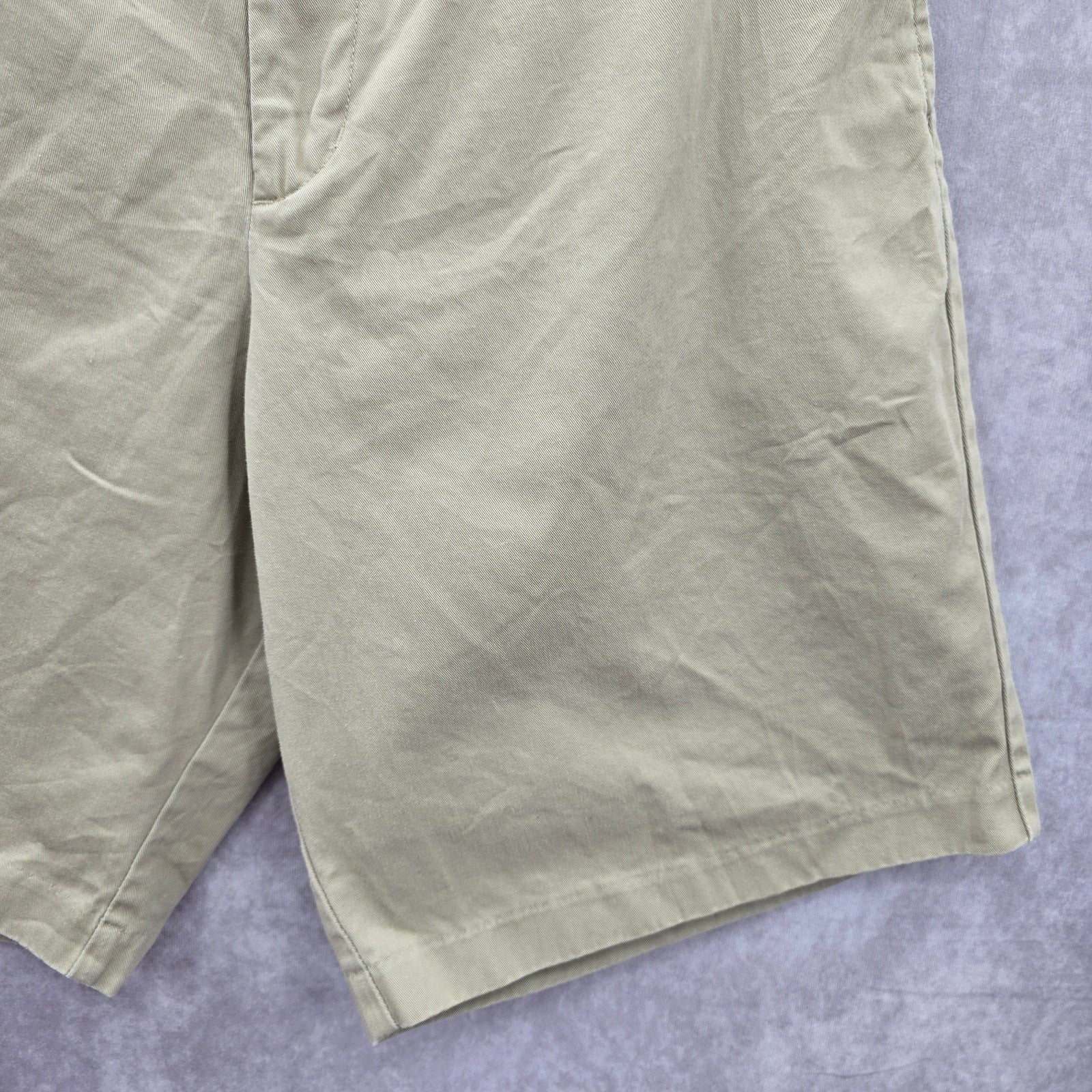 Real Comfort Tan Flat Front Bermuda Bottoms Cotton Pants Shorts Plus 14