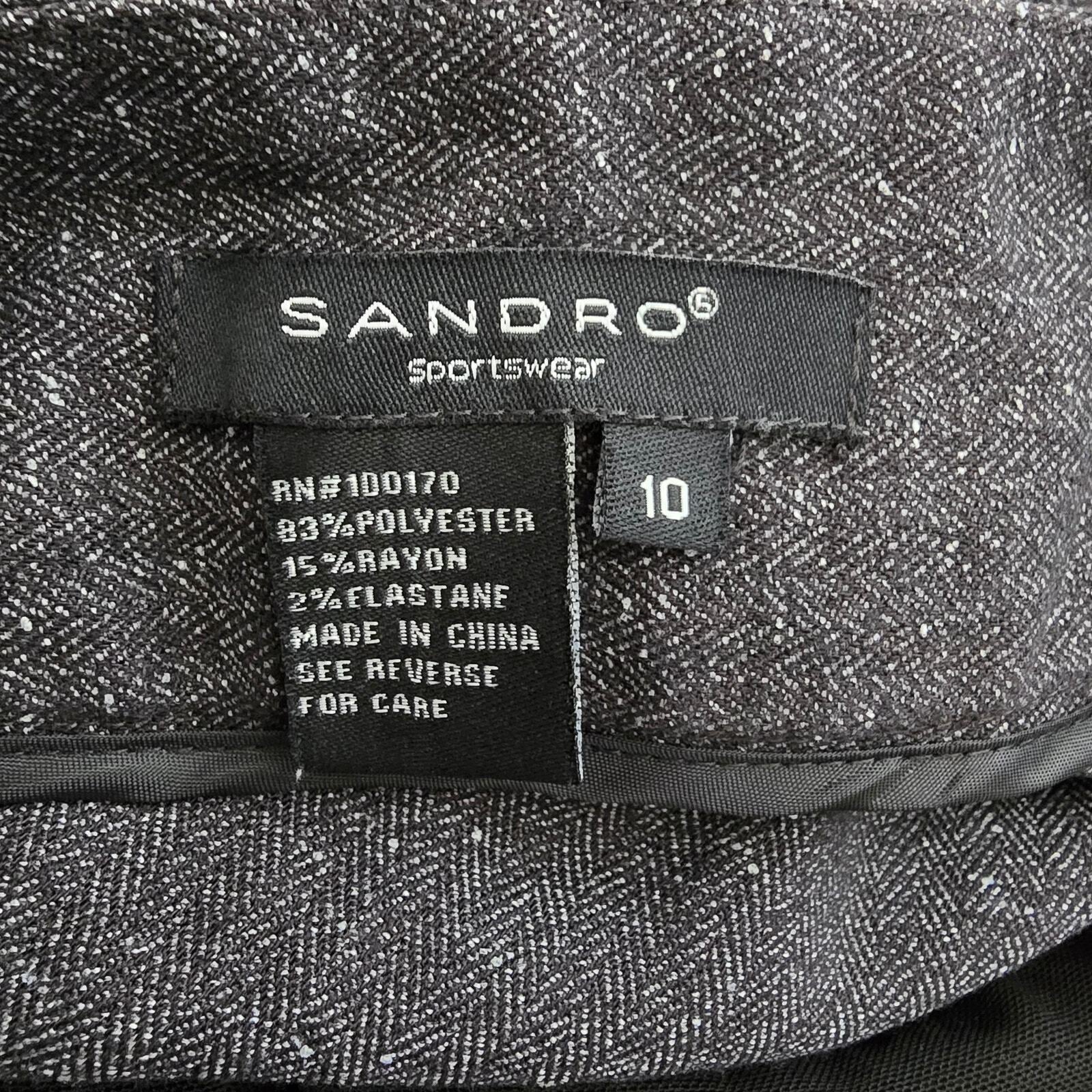 Sandro Gray Knee Length Skirt Size 10