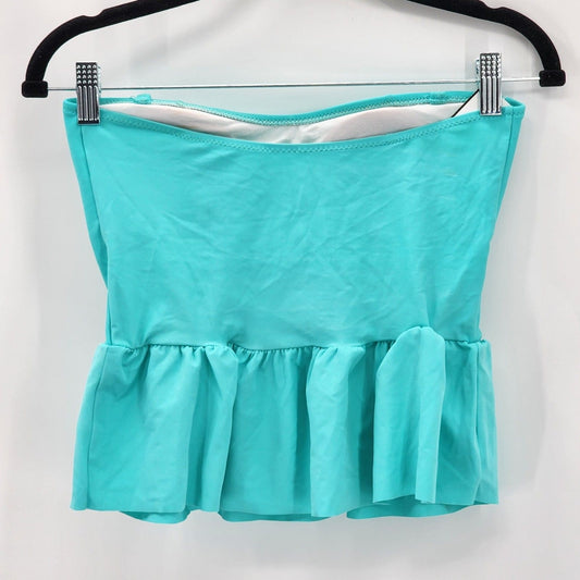 Shein Blue Swimsuit Swimwear Tankini Padded Bra Cold Shoulder Size Medium