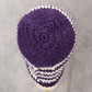 Purple Chevron Multi Color Crochet Cable Knit Y2K Vintage Cottage Beanie Cap Hat