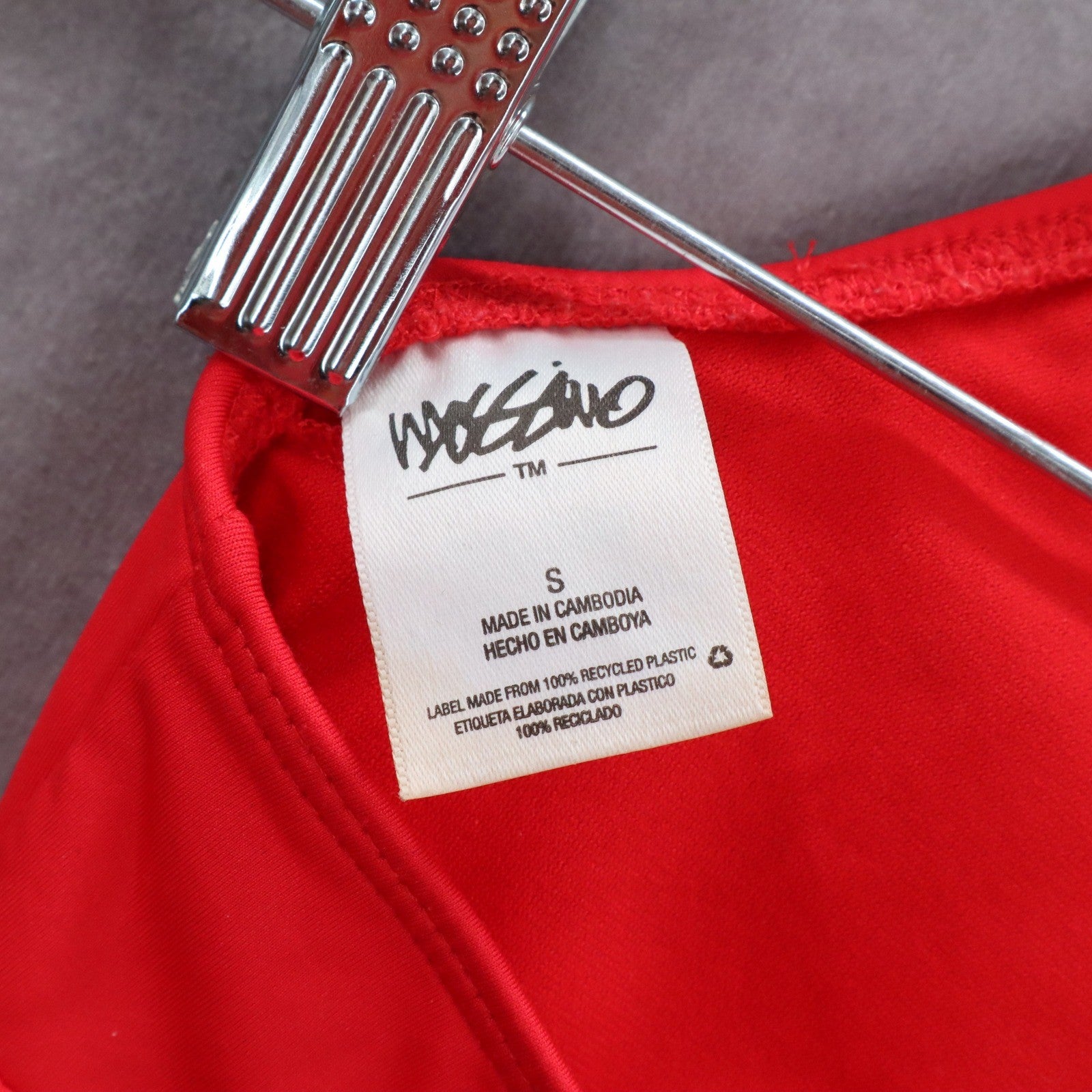 Mossimo Red Padded Halter Tie Bikini Tankini Tank Top Beach Swim S Small