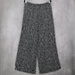 Decree Black Pull On Wide Leg Floral Boho Beach Comfy Trouser Pants Large