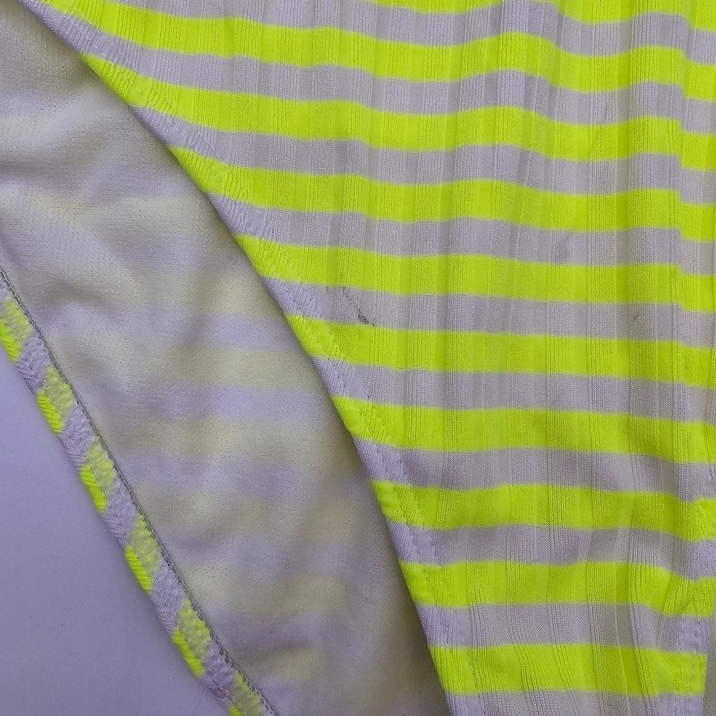 No Boundaries Yellow White Stripes Bathing Suit One Piece Swimsuits Large