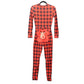 Chicme Red Buffalo Checker Reindeer Merry Christmas Adult Jumpsuit Pajamas Small