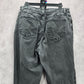 Lee Classic Fit Gray Black Denim Jeans Straight Leg Pants 14M Medium