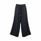Black Wide Split Flowy Straight Beach Vacation Lounge 90s Pullon Boho Pants XS