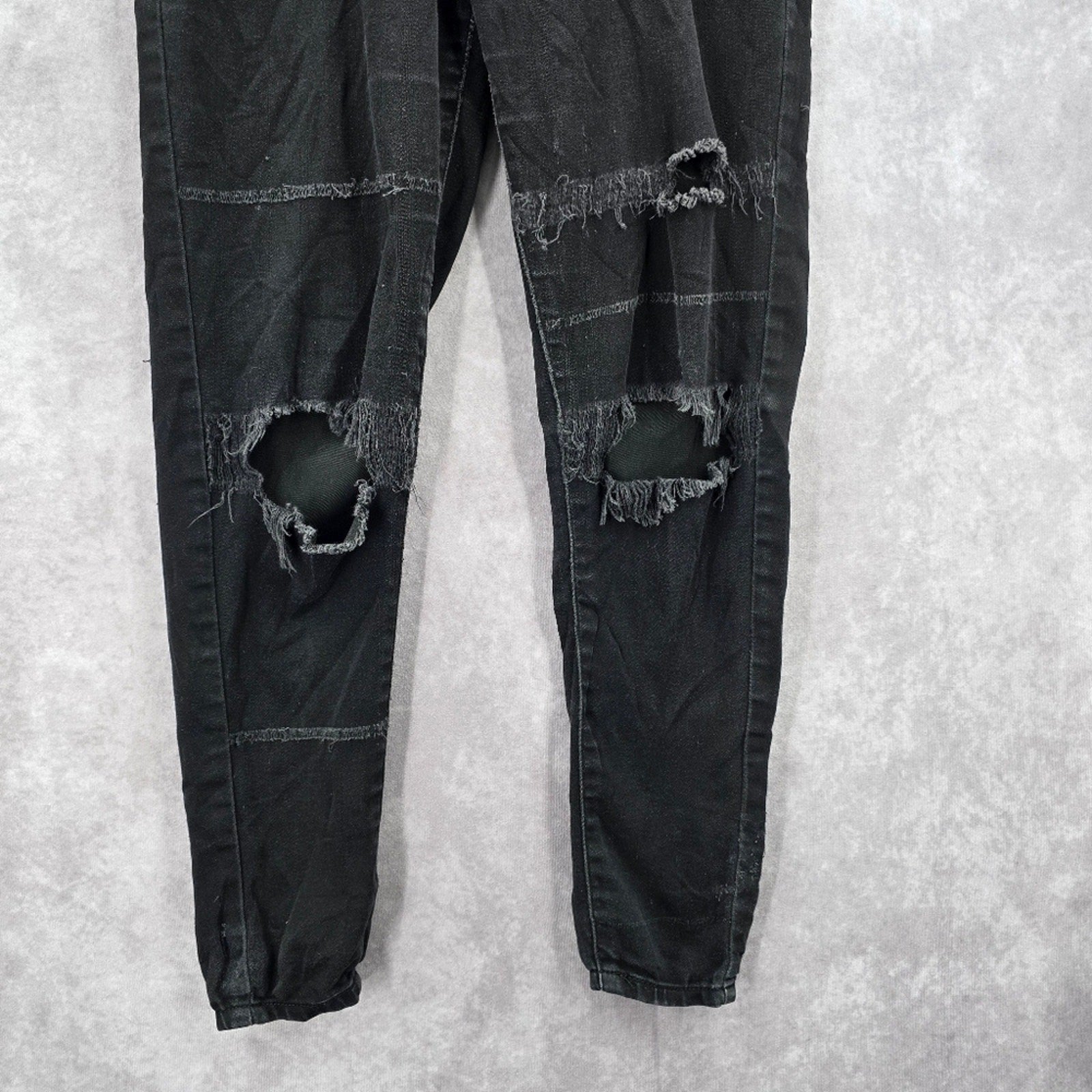 Blue Savvy Black Skinny Pants Denim Distressed Jeans 5/27